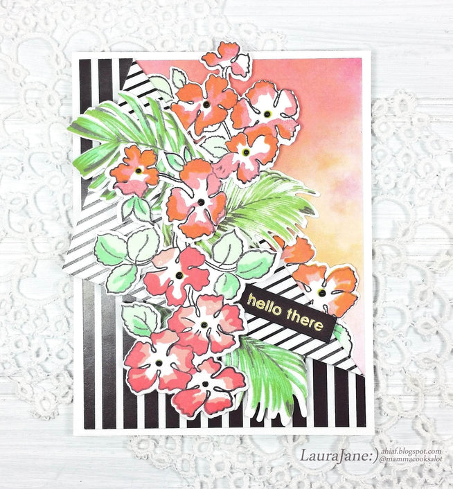 Photocentric Clear Stamps Ruffled Flowers Stamp Set