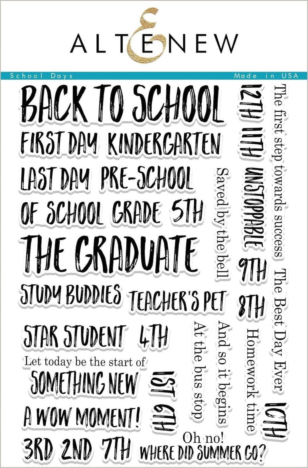 Photocentric Clear Stamps School Days Stamp Set