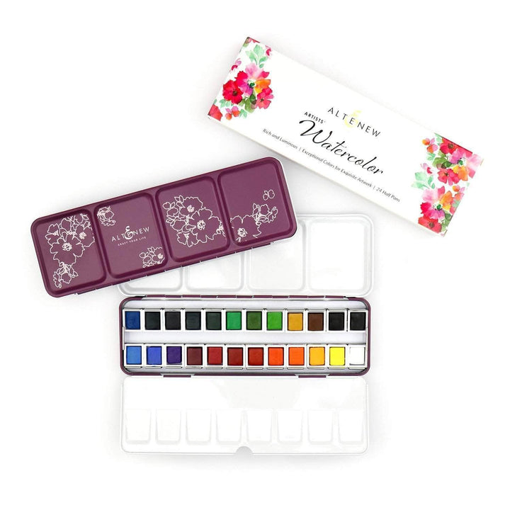 Craft Your Life Project Kit: Tangerine Grove & Artists' Watercolor 24 Pan Set Bundle
