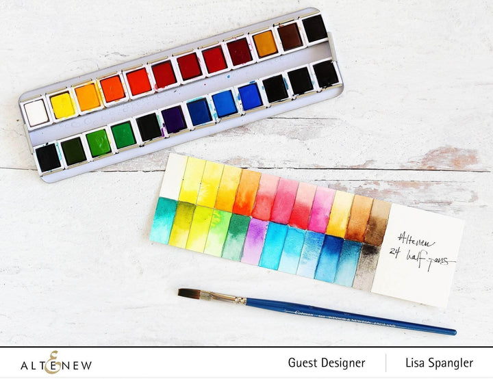 Craft Your Life Project Kit: Tangerine Grove & Artists' Watercolor 24 Pan Set Bundle