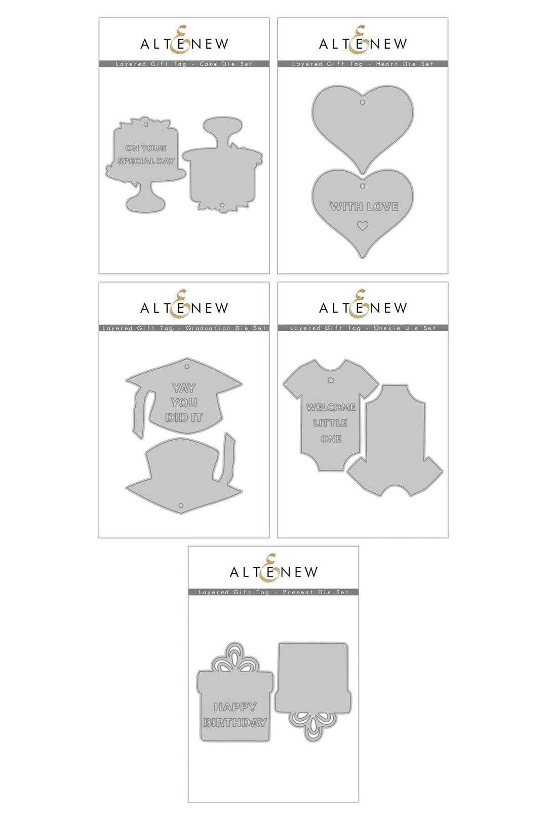 Altenew Die Bundle Joyful Celebrations Gift Tag Die Bundle