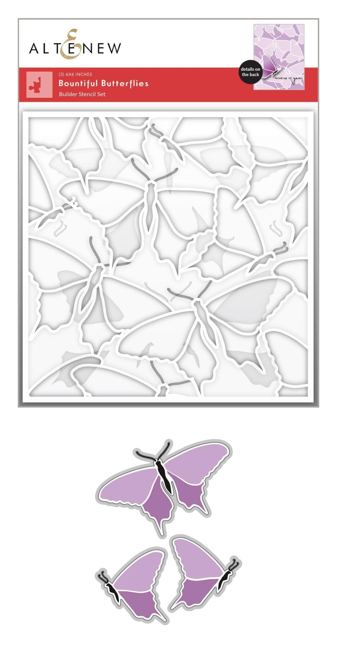 Altenew Die & Stencil Bundle Bountiful Butterflies Stencil & Die Bundle