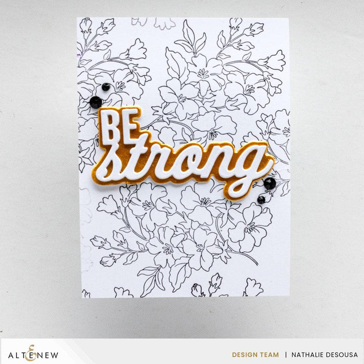 Be Strong Word Die Set