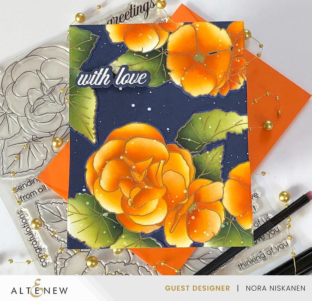 Part A-Glitz Art Craft Co.,LTD Dies Build-A-Garden: Frilly Begonia Add-on Die Set
