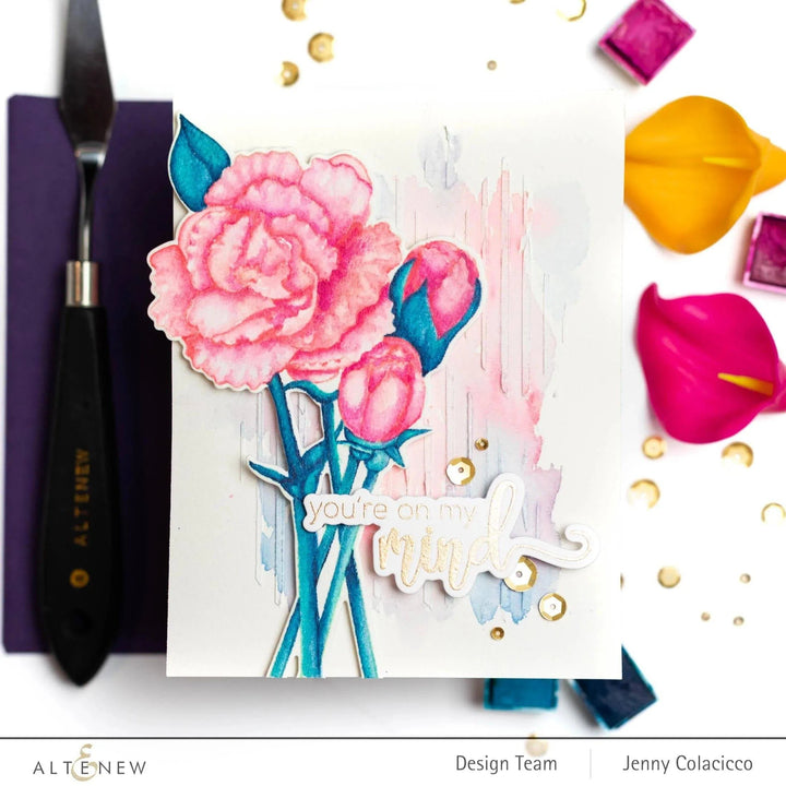 Part A-Glitz Art Craft Co.,LTD Dies Build-A-Garden: Grand Carnations Add-On Die Set