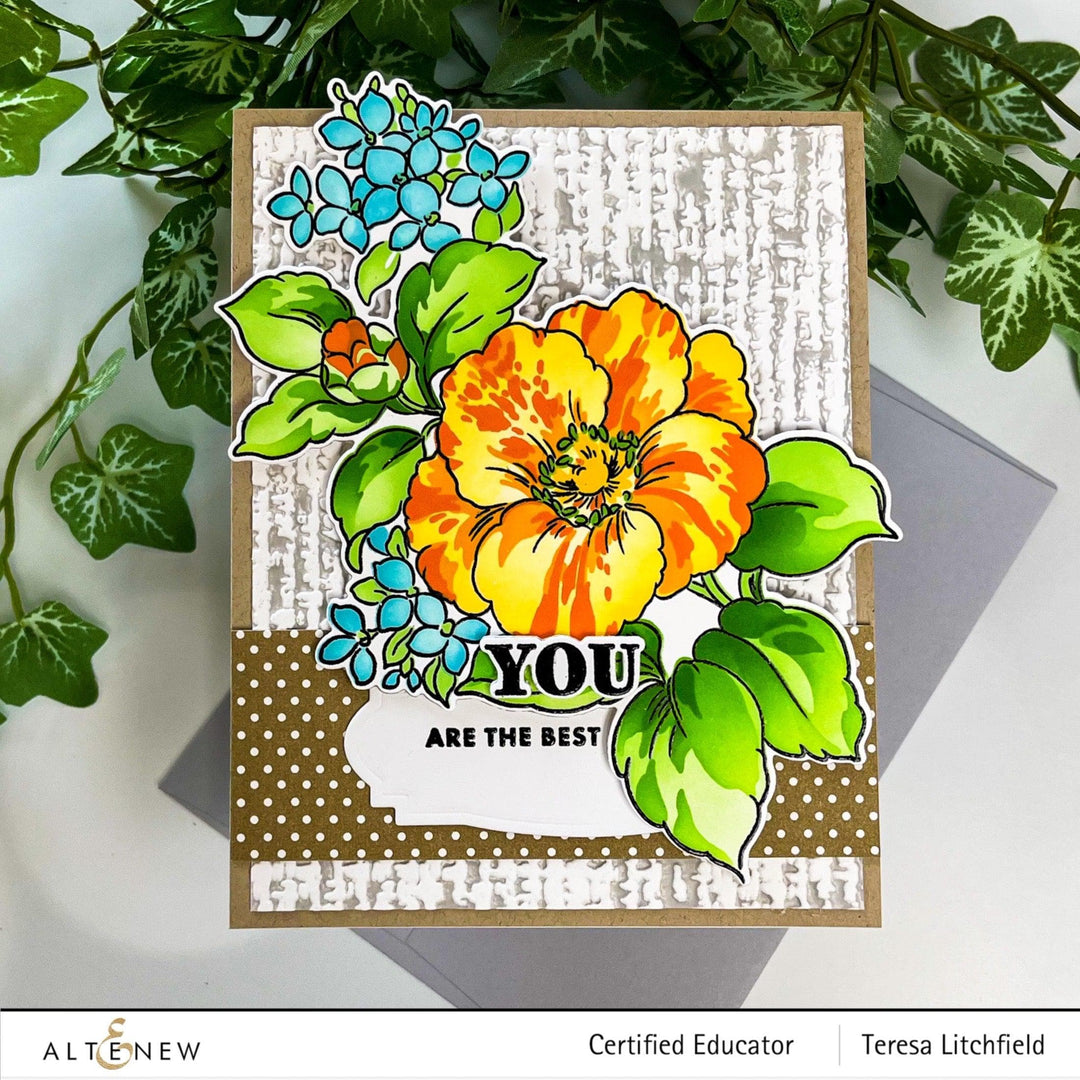 Part A-Glitz Art Craft Co.,LTD Dies Build-A-Garden: Rosa Gallica Add-On Die Set