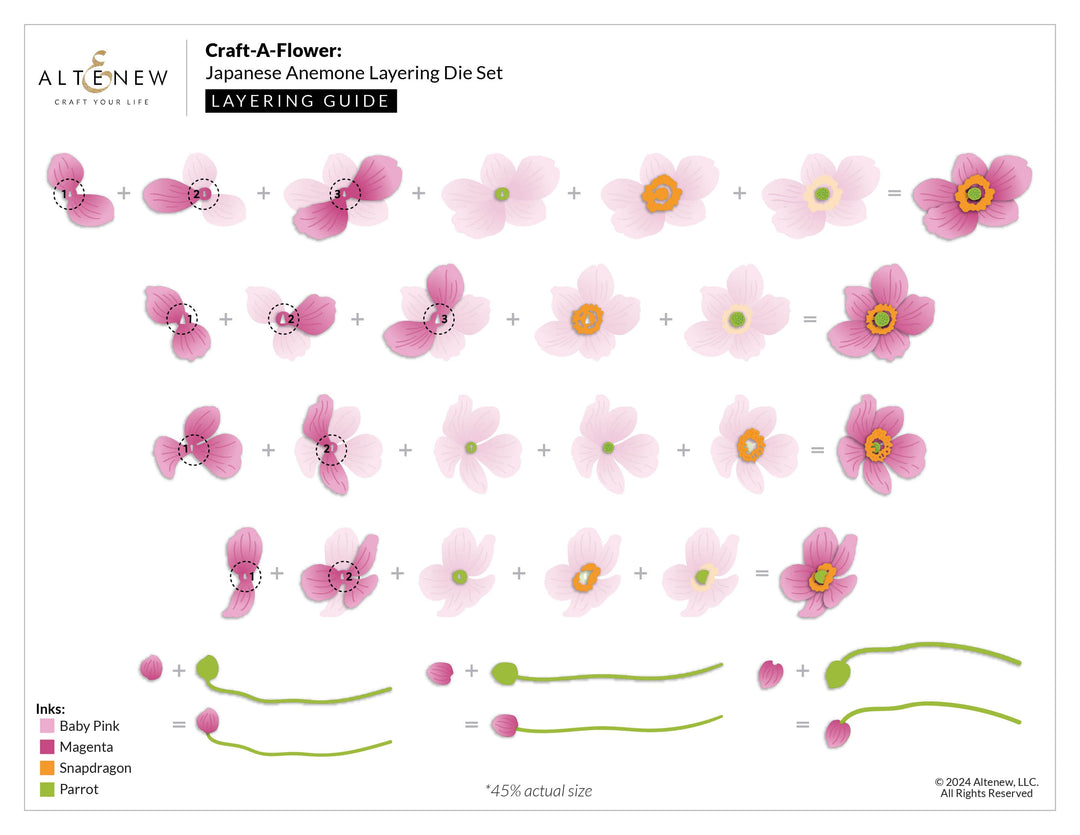 Craft-A-Flower: Japanese Anemone Layering Die Set