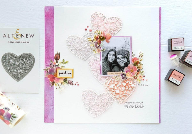 Part A-Glitz Art Craft Co.,LTD Dies Floral Heart Frame Die