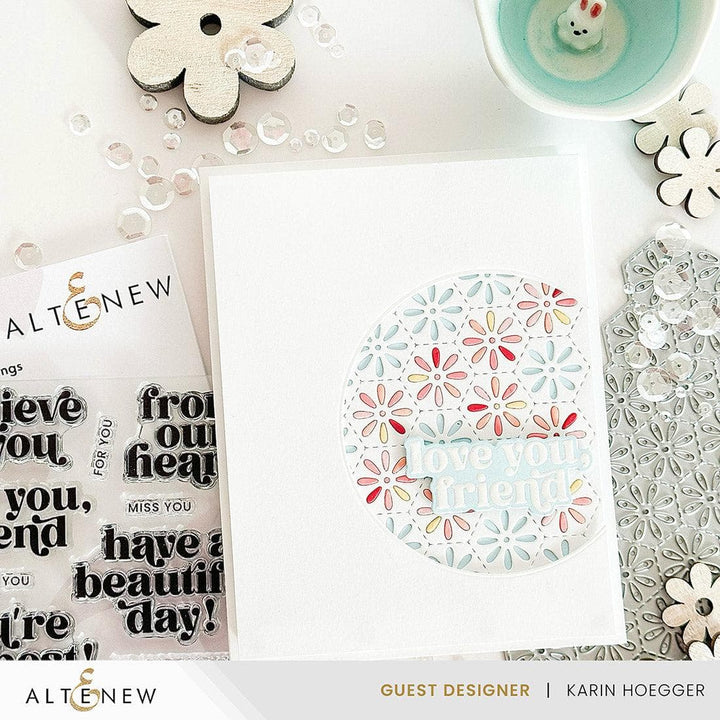 Part A-Glitz Art Craft Co.,LTD Dies Honeycomb Daisies Cover Die