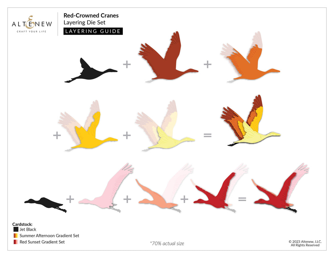 Part A-Glitz Art Craft Co.,LTD Dies Red-Crowned Cranes Layering Die Set