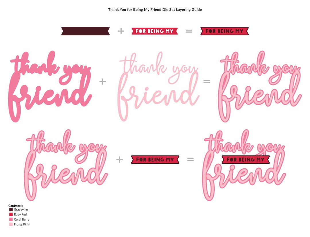 Part A-Glitz Art Craft Co.,LTD Dies Thank You for Being My Friend Die Set