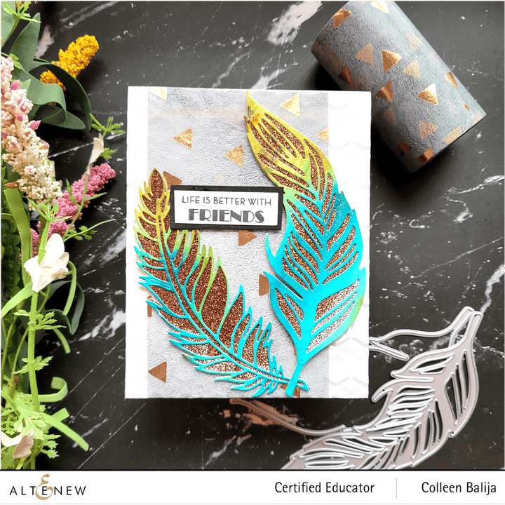 Part A-Glitz Art Craft Co.,LTD Dies Wispy Feathers Layered Die Set