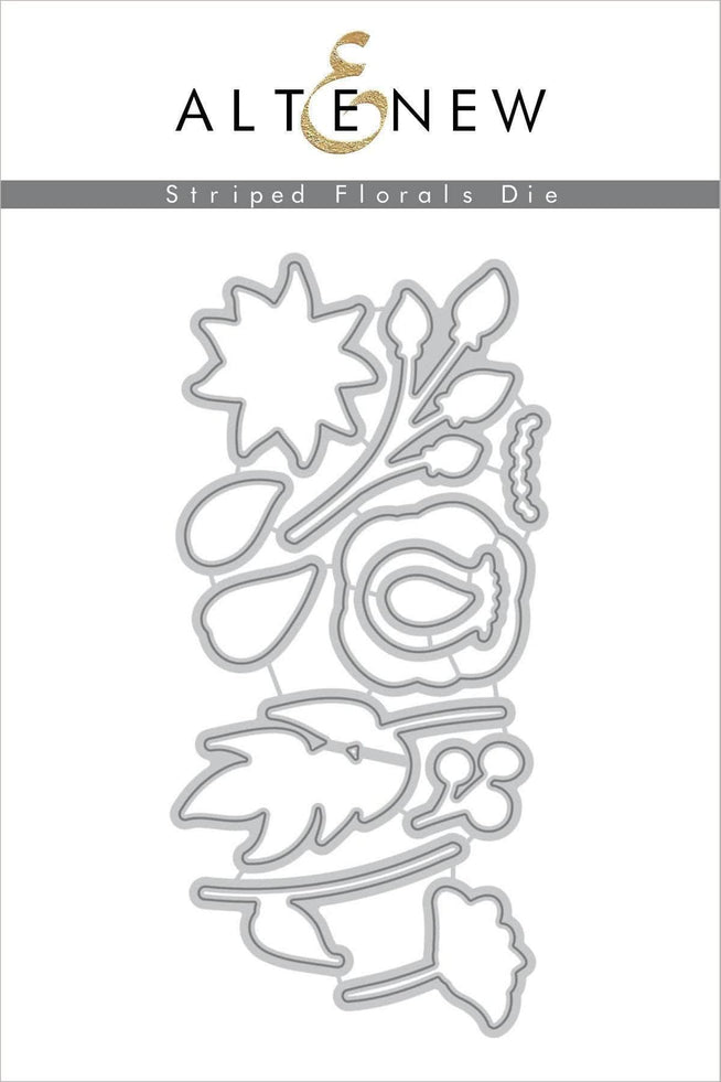 Part A-Glitz Art Craft Co.,LTD Dies Striped Florals Die Set