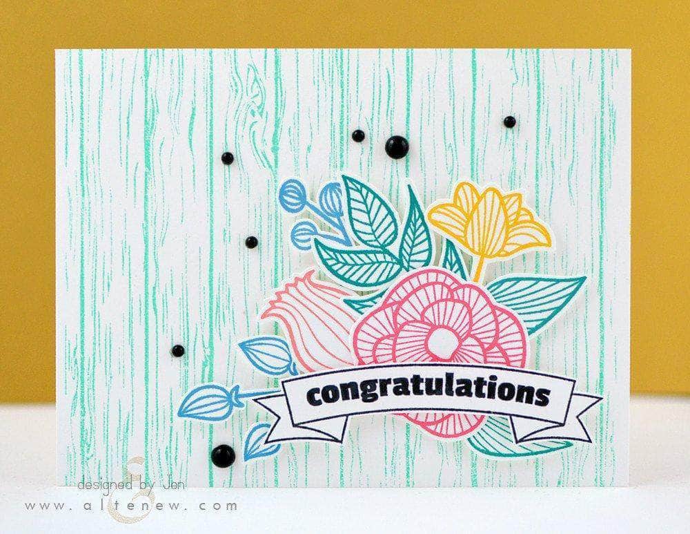 Part A-Glitz Art Craft Co.,LTD Dies Striped Florals Die Set