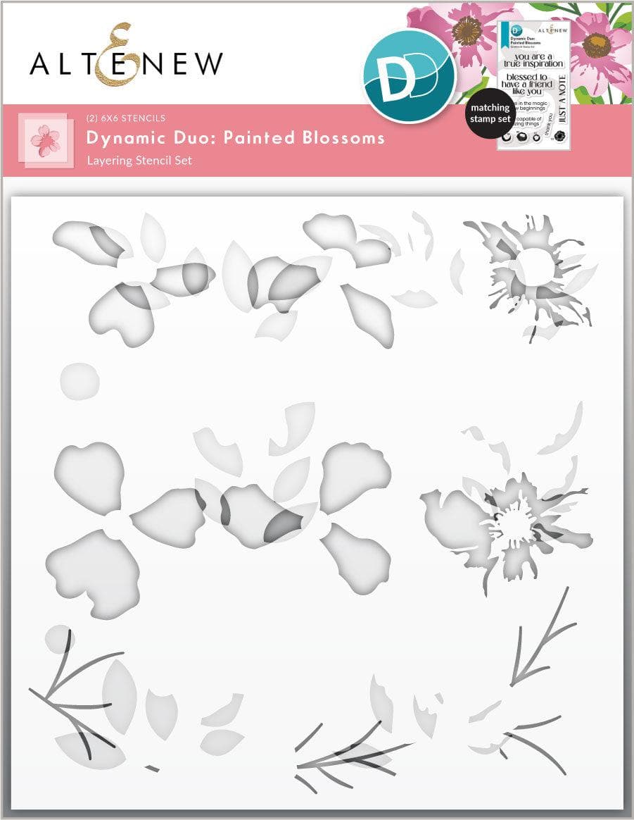 Dynamic Duo: Painted Blossoms
