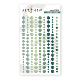 Frosted Foliage Enamel Dots