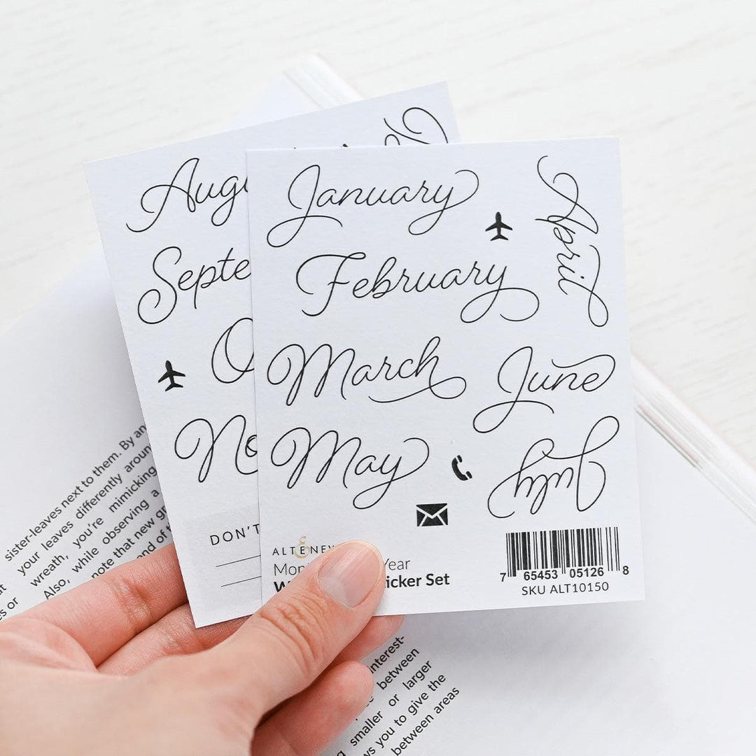 Months of the Year Washi Paper Sticker Set