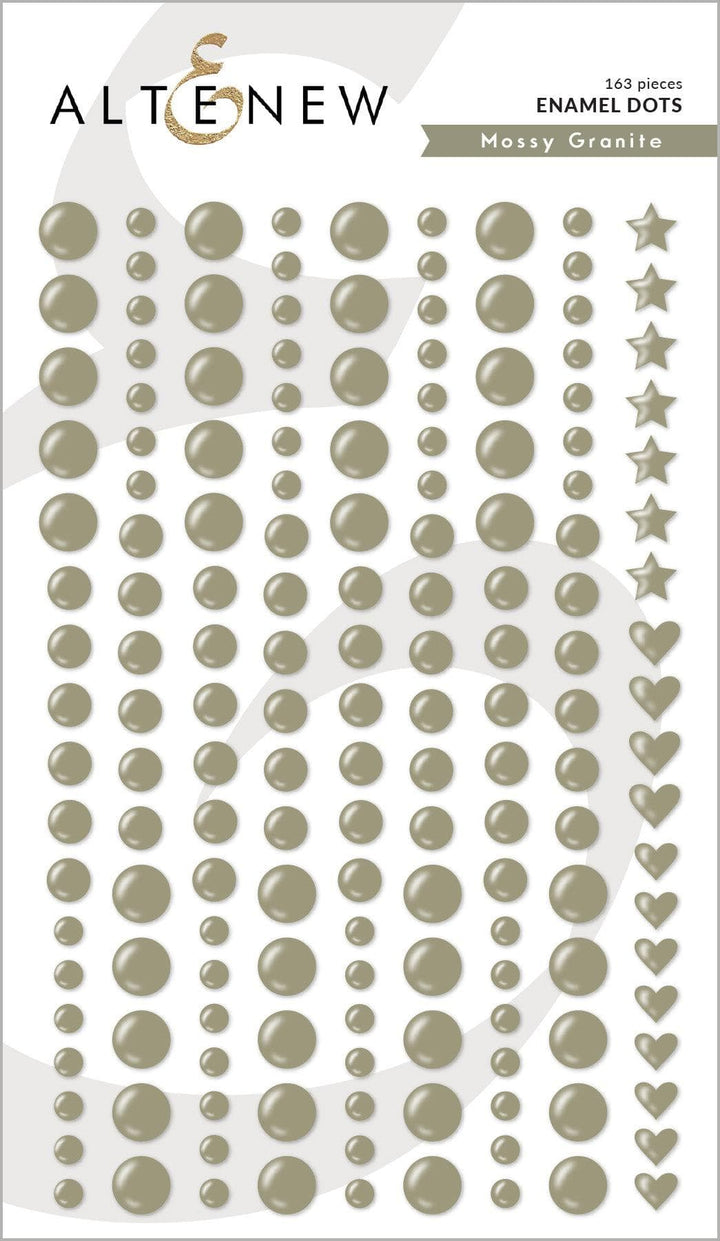 Mossy Granite Enamel Dots