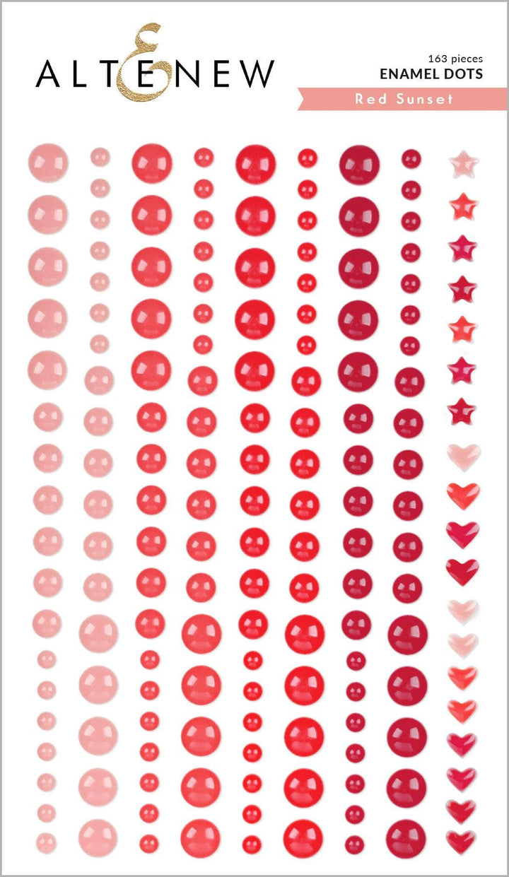 Chinesecrafts Embellishments Red Sunset Enamel Dots
