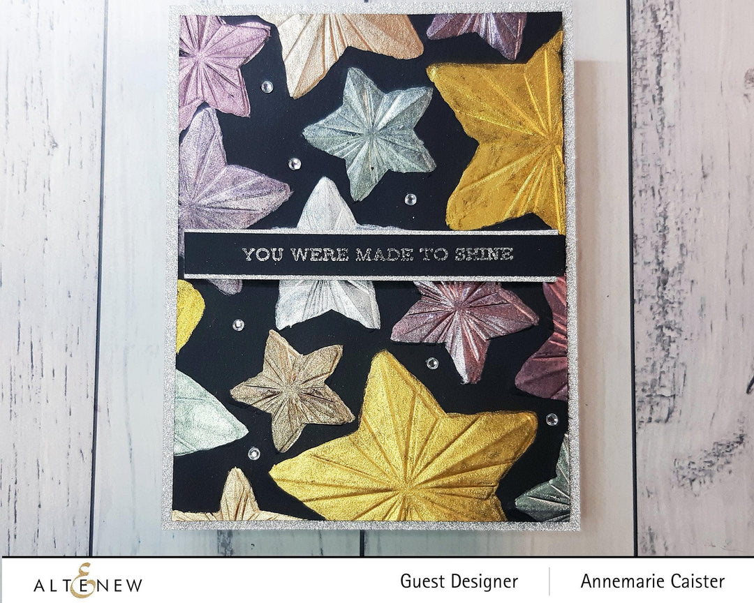 Part A-Glitz Art Craft Co.,LTD Embossing Folder Crossing Stars 3D Embossing Folder