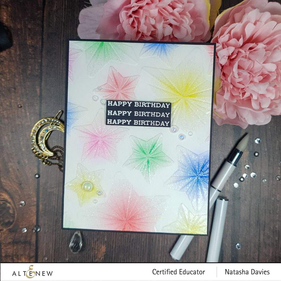 Part A-Glitz Art Craft Co.,LTD Embossing Folder Crossing Stars 3D Embossing Folder