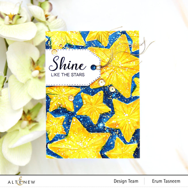 Part A-Glitz Art Craft Co.,LTD Embossing Folder Crossing Stars 3D Embossing Folder