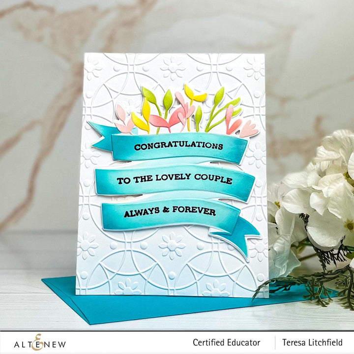 Part A-Glitz Art Craft Co.,LTD Embossing Folder Daisy Tiles 3D Embossing Folder