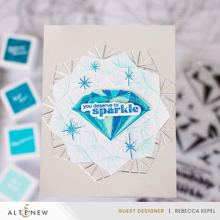 Part A-Glitz Art Craft Co.,LTD Embossing Folder Faceted Frame 3D Embossing Folder