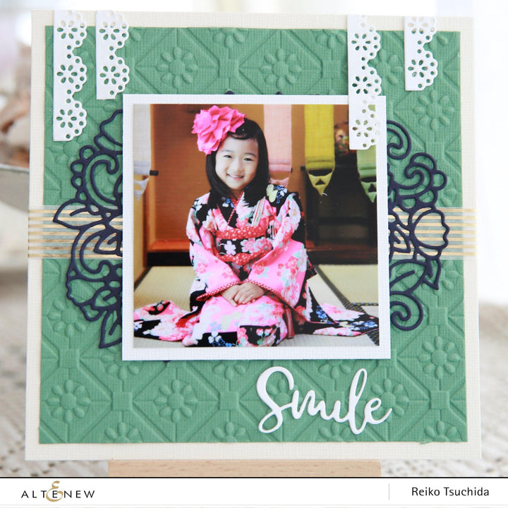 Part A-Glitz Art Craft Co.,LTD Embossing Folder Floral Diamond Blocks 3D Embossing Folder