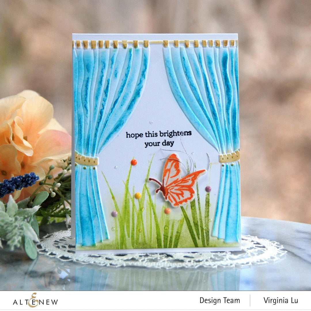 Part A-Glitz Art Craft Co.,LTD Embossing Folder Folded Drapes 3D Embossing Folder