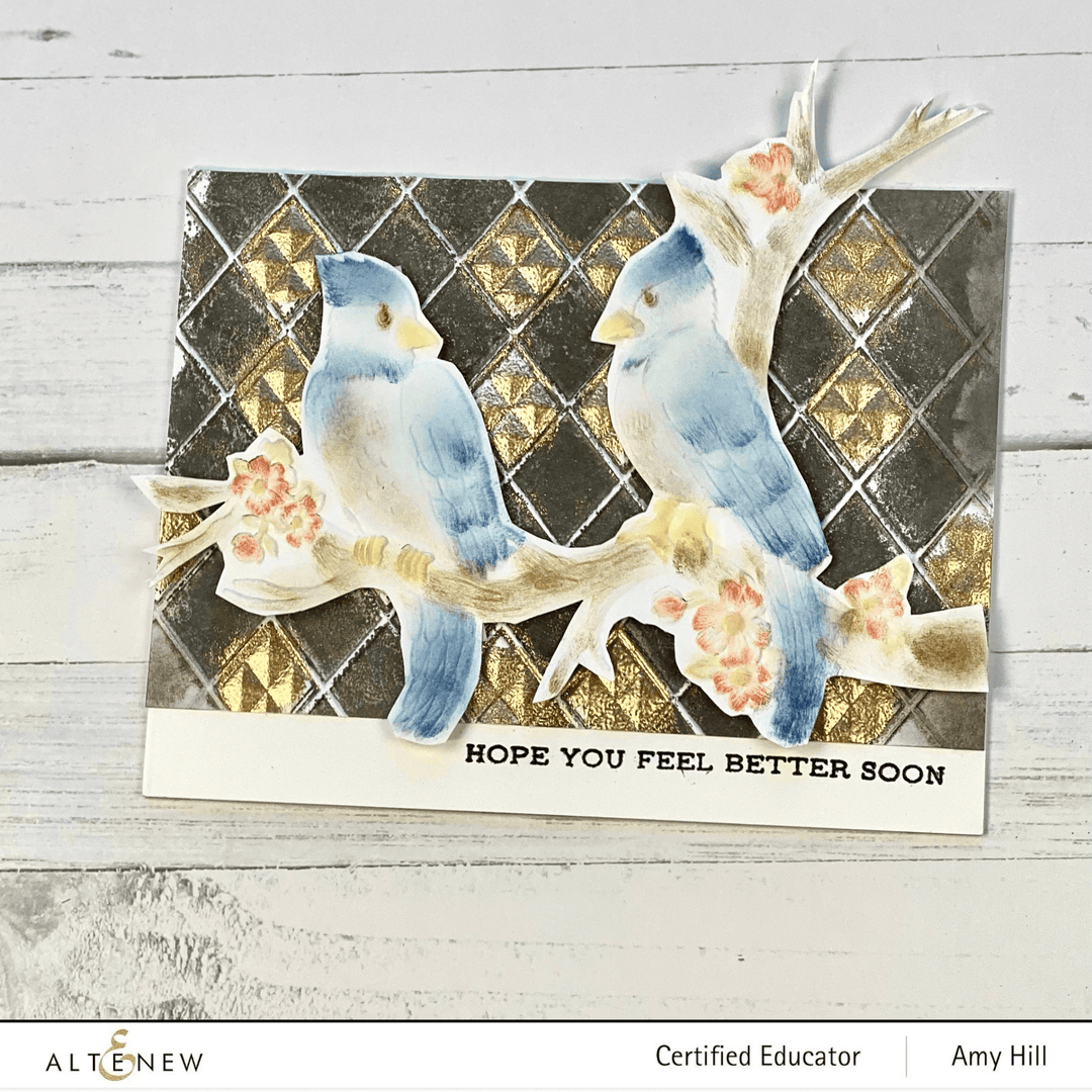 Part A-Glitz Art Craft Co.,LTD Embossing Folder Folktale Birds 3D Embossing Folder