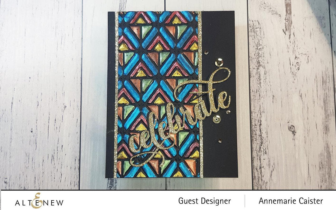 Part A-Glitz Art Craft Co.,LTD Embossing Folder Geo Triangles 3D Embossing Folder