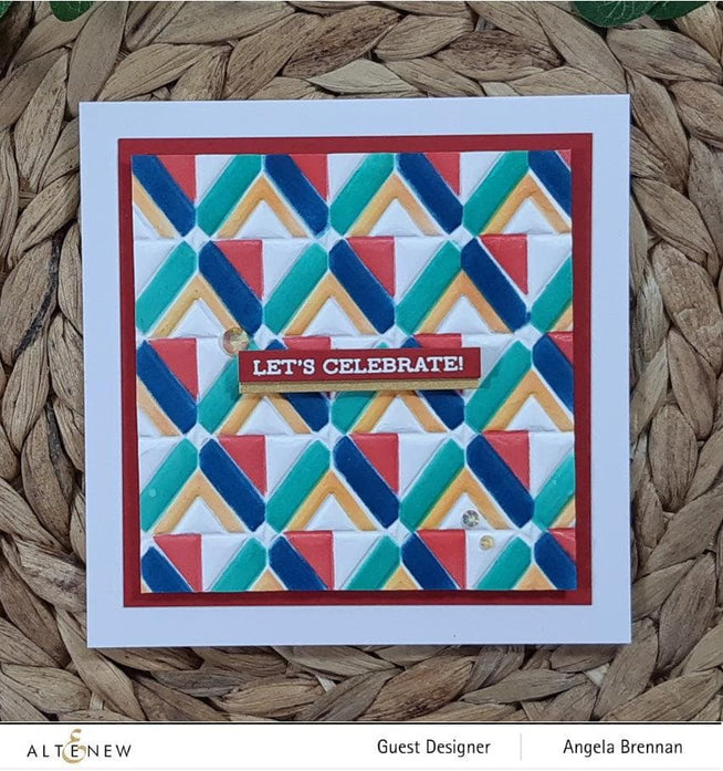 Part A-Glitz Art Craft Co.,LTD Embossing Folder Geo Triangles 3D Embossing Folder