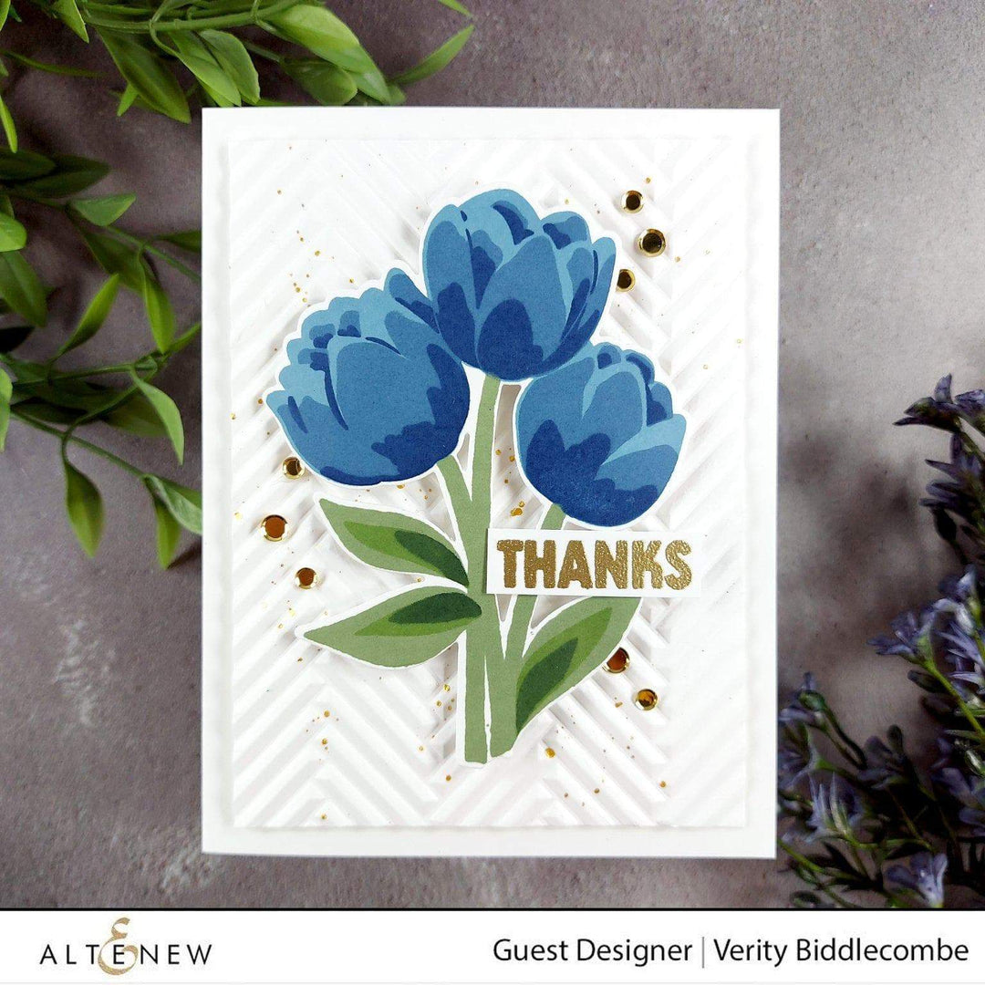 Part A-Glitz Art Craft Co.,LTD Embossing Folder Herringbone Tiles 3D Embossing Folder