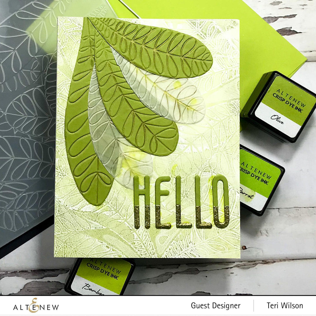 Part A-Glitz Art Craft Co.,LTD Embossing Folder Jungle Leaves 3D Embossing Folder