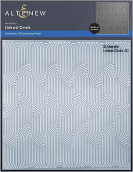 Part A-Glitz Art Craft Co.,LTD Embossing Folder Linked Ovals 3D Embossing Folder