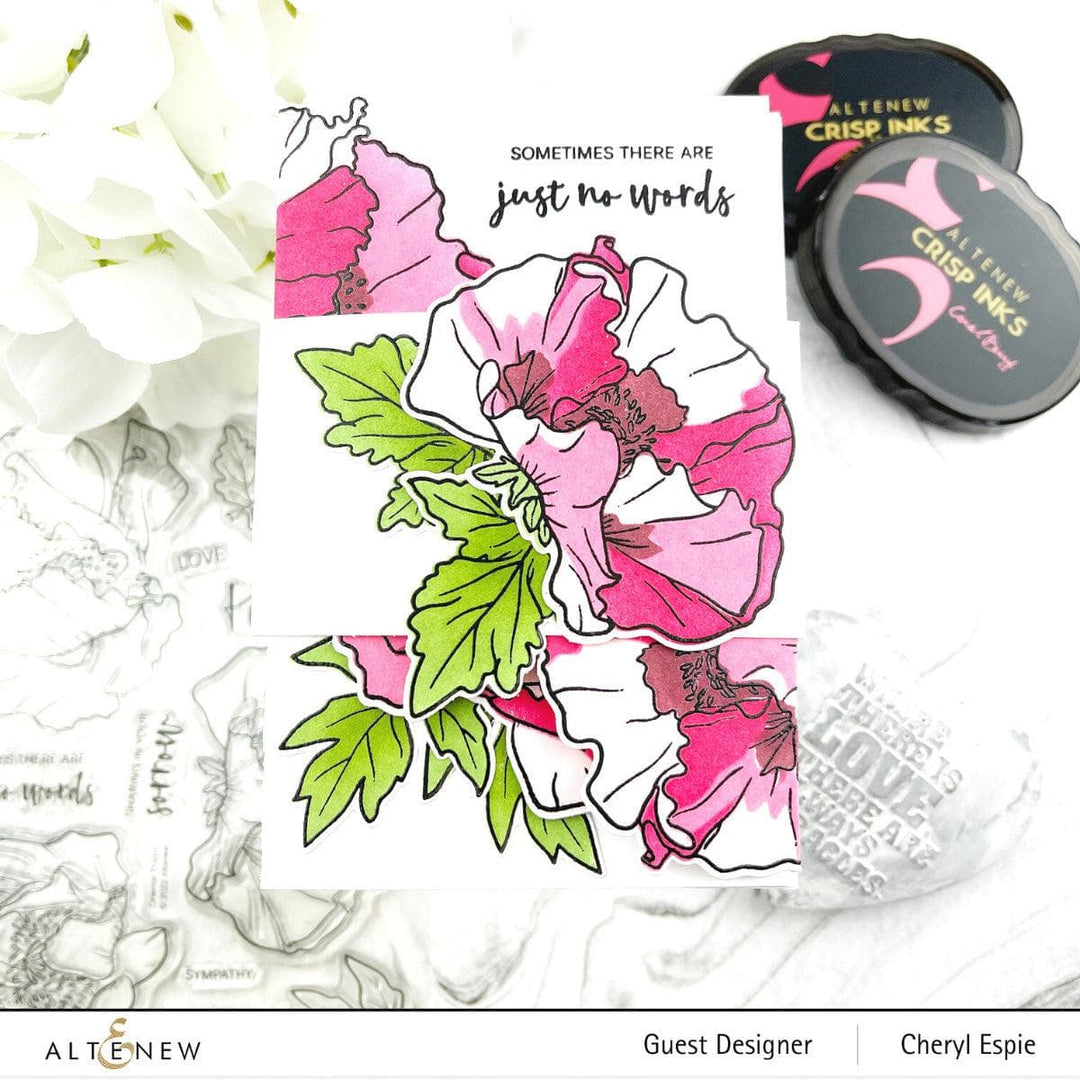 Part A-Glitz Art Craft Co.,LTD Embossing Folder Peaceful Poppies 3D Embossing Folder