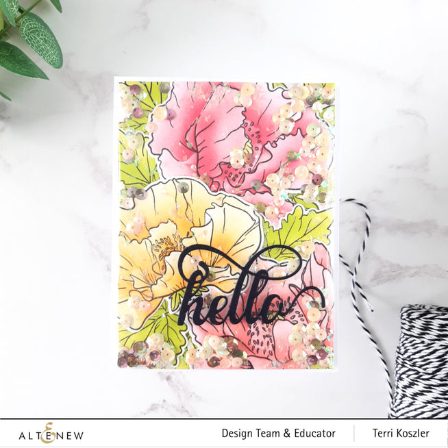 Part A-Glitz Art Craft Co.,LTD Embossing Folder Peaceful Poppies 3D Embossing Folder