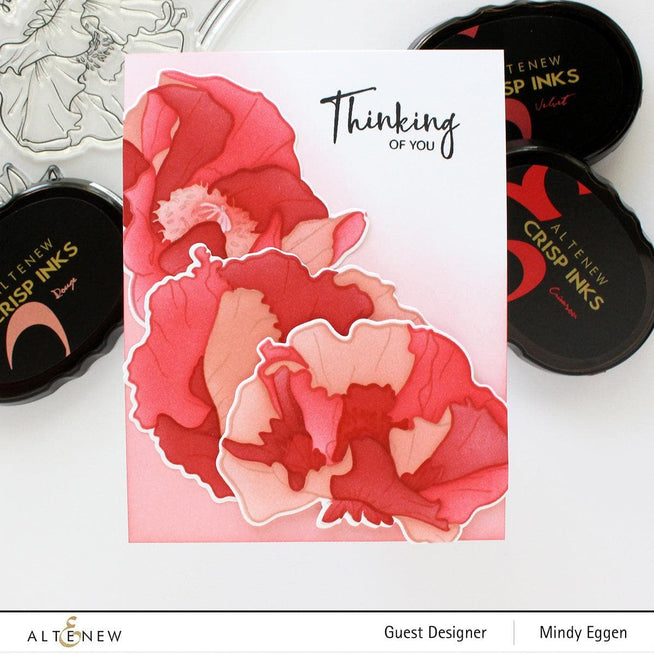 Part A-Glitz Art Craft Co.,LTD Embossing Folder Peaceful Poppies 3D Embossing Folder