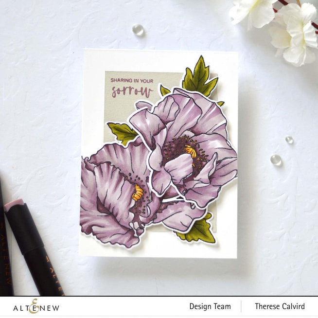 Part A-Glitz Art Craft Co.,LTD Embossing Folder Peaceful Poppies 3D Embossing Folder
