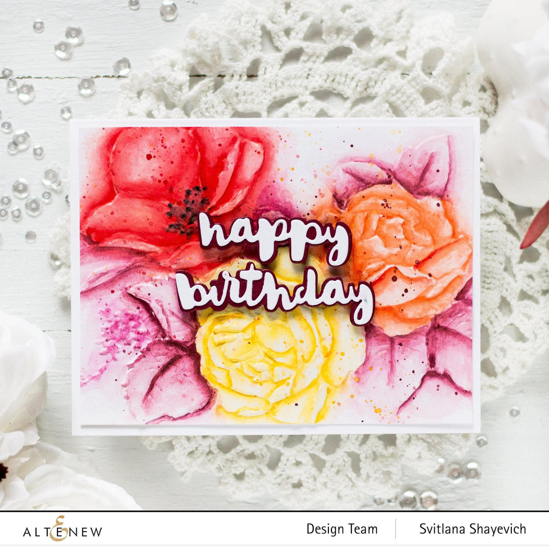 Part A-Glitz Art Craft Co.,LTD Embossing Folder Rose Bouquet 3D Embossing Folder