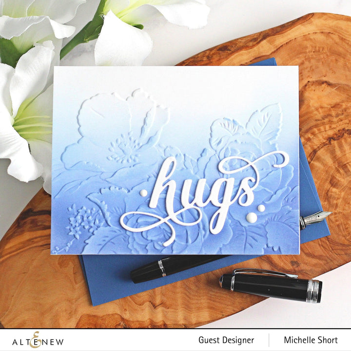 Part A-Glitz Art Craft Co.,LTD Embossing Folder Rose Bouquet 3D Embossing Folder