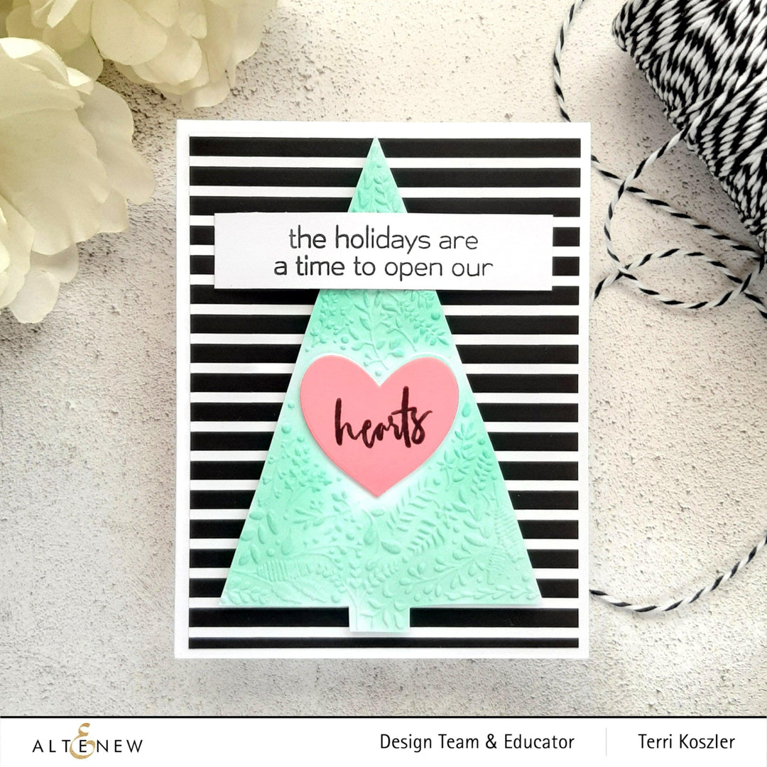 Part A-Glitz Art Craft Co.,LTD Embossing Folder Winter Foliage 3D Embossing Folder