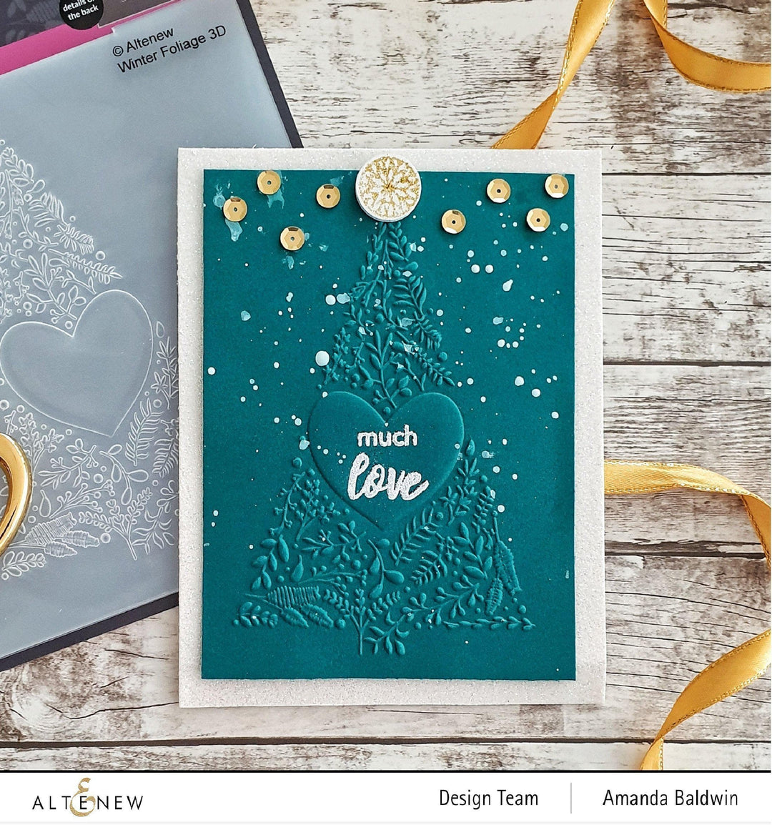 Part A-Glitz Art Craft Co.,LTD Embossing Folder Winter Foliage 3D Embossing Folder