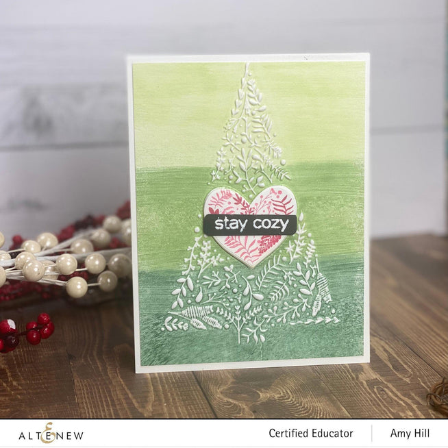 Part A-Glitz Art Craft Co.,LTD Embossing Folder Winter Foliage 3D Embossing Folder