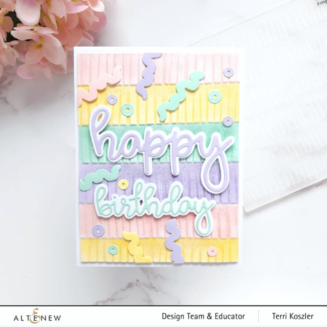 Part A-Glitz Art Craft Co.,LTD Embossing Folder Fringe 3D Embossing Folder