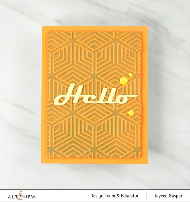 Part A-Glitz Art Craft Co.,LTD Embossing Folder Geo Diamonds 3D Embossing Folder