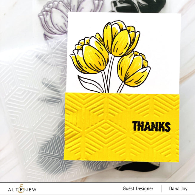 Part A-Glitz Art Craft Co.,LTD Embossing Folder Geo Diamonds 3D Embossing Folder