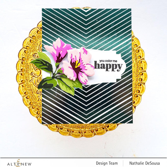 Part A-Glitz Art Craft Co.,LTD Hot Foil Plate Chevron Background Hot Foil Plate
