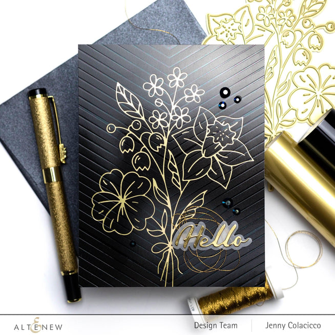 Part A-Glitz Art Craft Co.,LTD Hot Foil Plate Chevron Background Hot Foil Plate